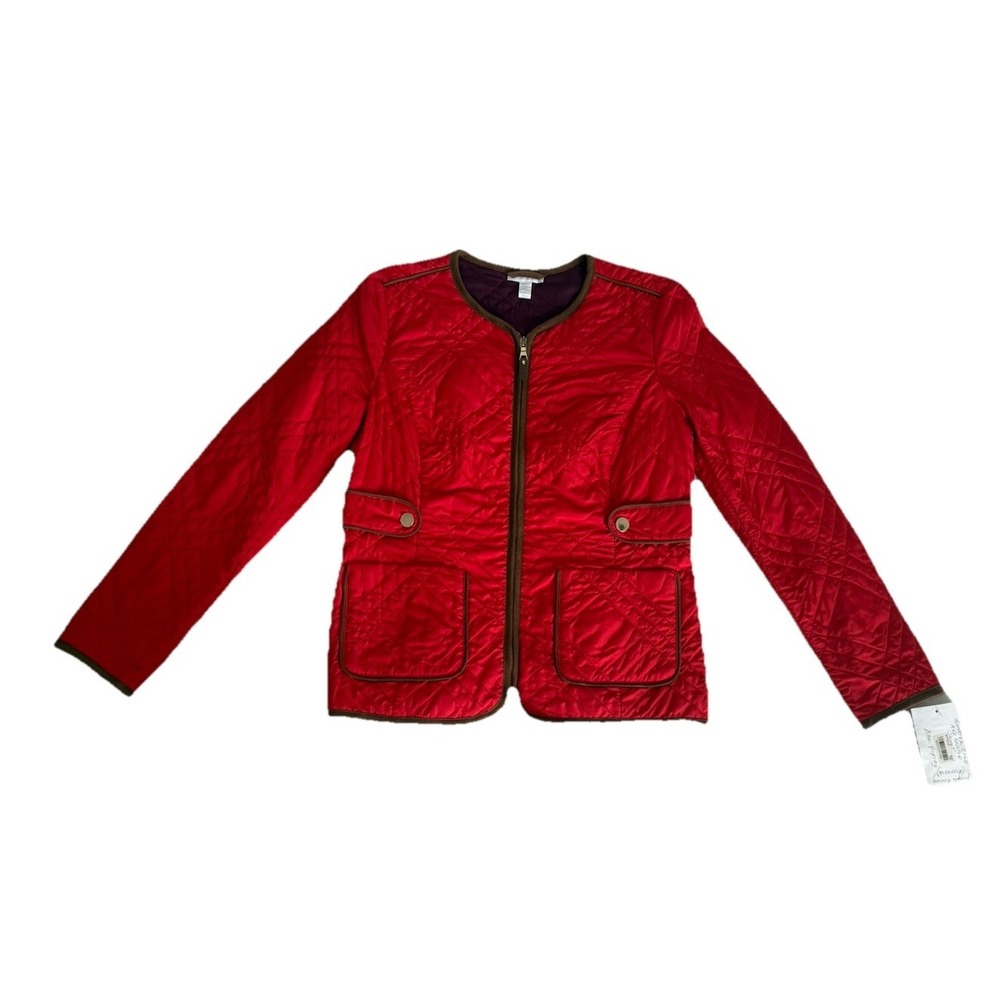 Charter Club Womens Quilted Barn Chore Jacket M Equestrian Preppy Old Money NWT